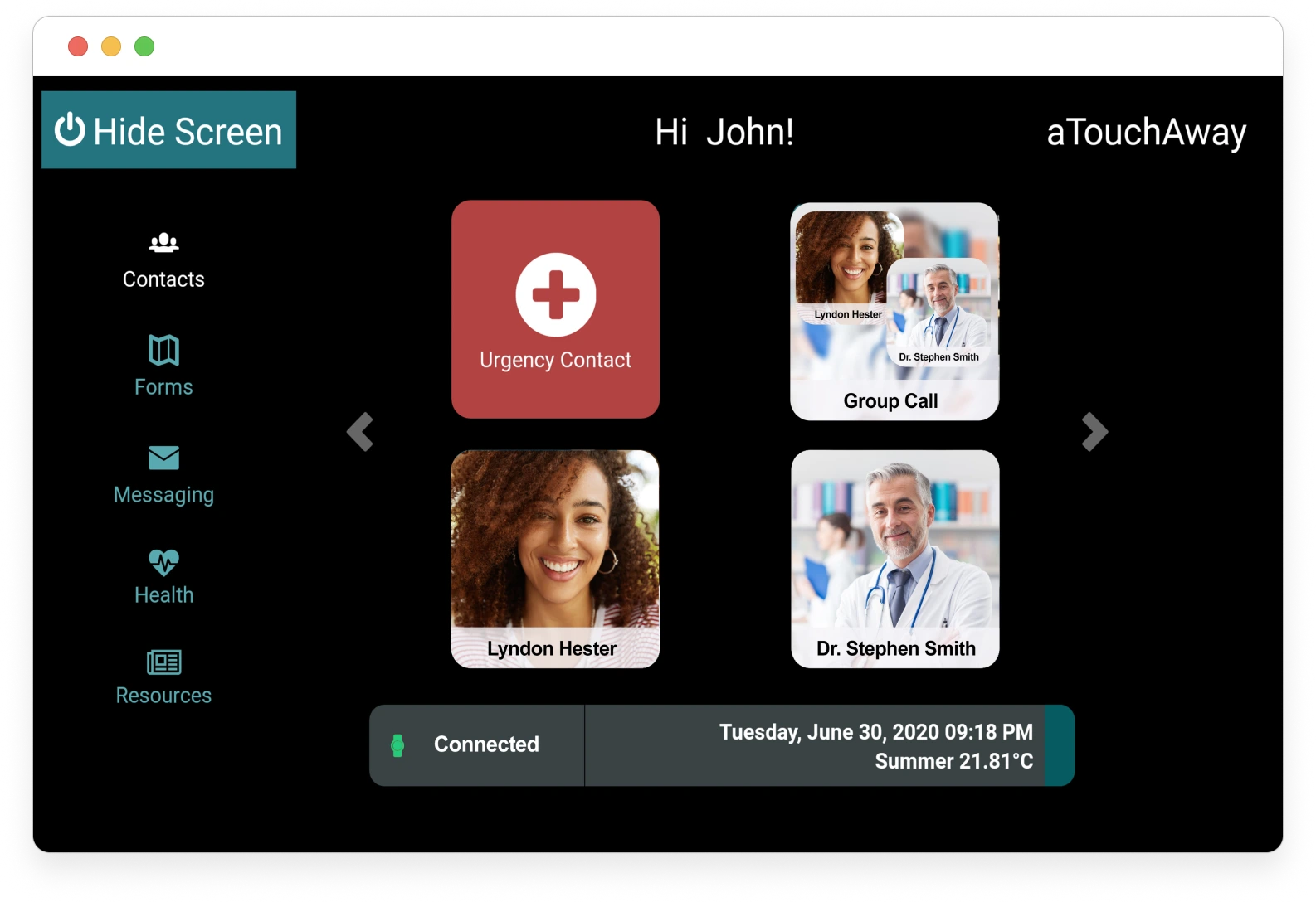 Health Care App Screen Health Care App Screen